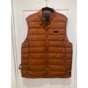 Linksoul Kirkwall Down Vest Brown Full Zip Puffer Lightweight size XXL